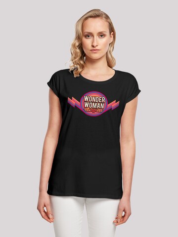 F4NT4STIC T-Shirt 'DC Comics Wonder Woman Rainbow Logo' in Schwarz: Vorderseite