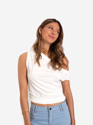 T-shirt THE-ARE en blanc : devant