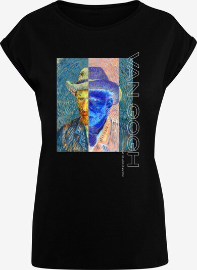 Merchcode T-Shirt 'Apoh - Van Gogh Grey Felt Hat' in neonblau / gelb / altrosa / schwarz, Produktansicht