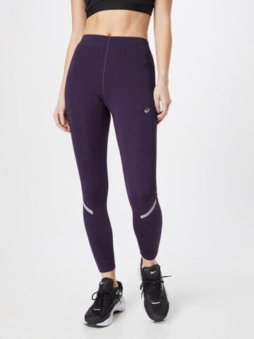 Skinny Pantalon de sport 'LITE-SHOW' ASICS en bleu : devant