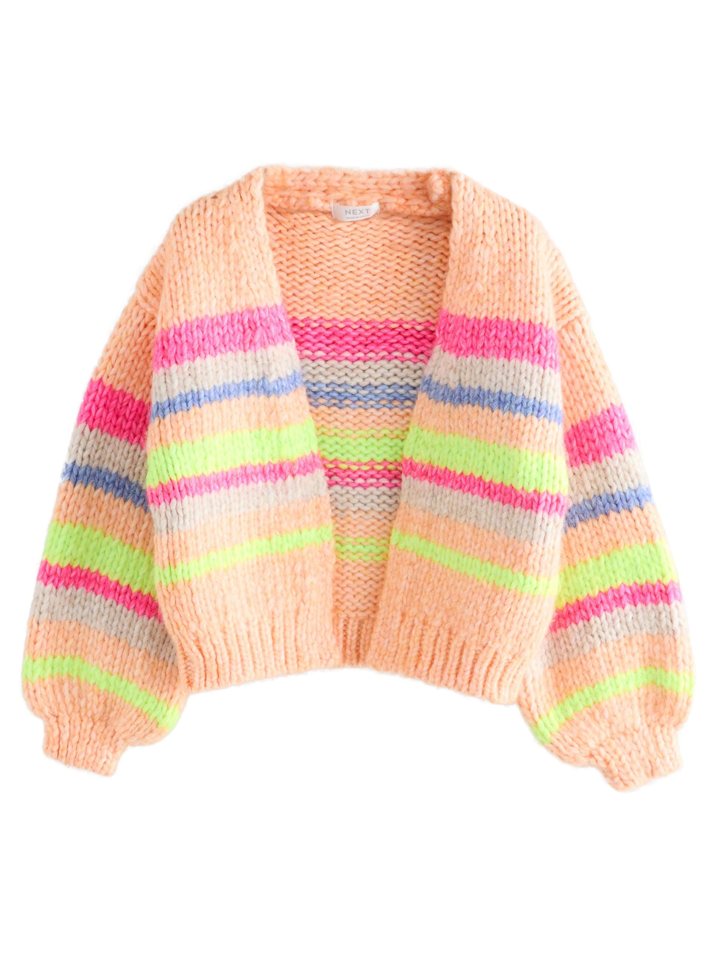 Geacă tricotată de la Next pe portocaliu: față