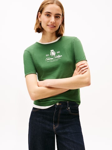 TOMMY HILFIGER Póló - zöld: elől