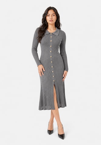 Elara Knit dress in Grey: front