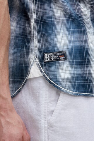 CAMP DAVID Regular fit Button Up Shirt in Blue