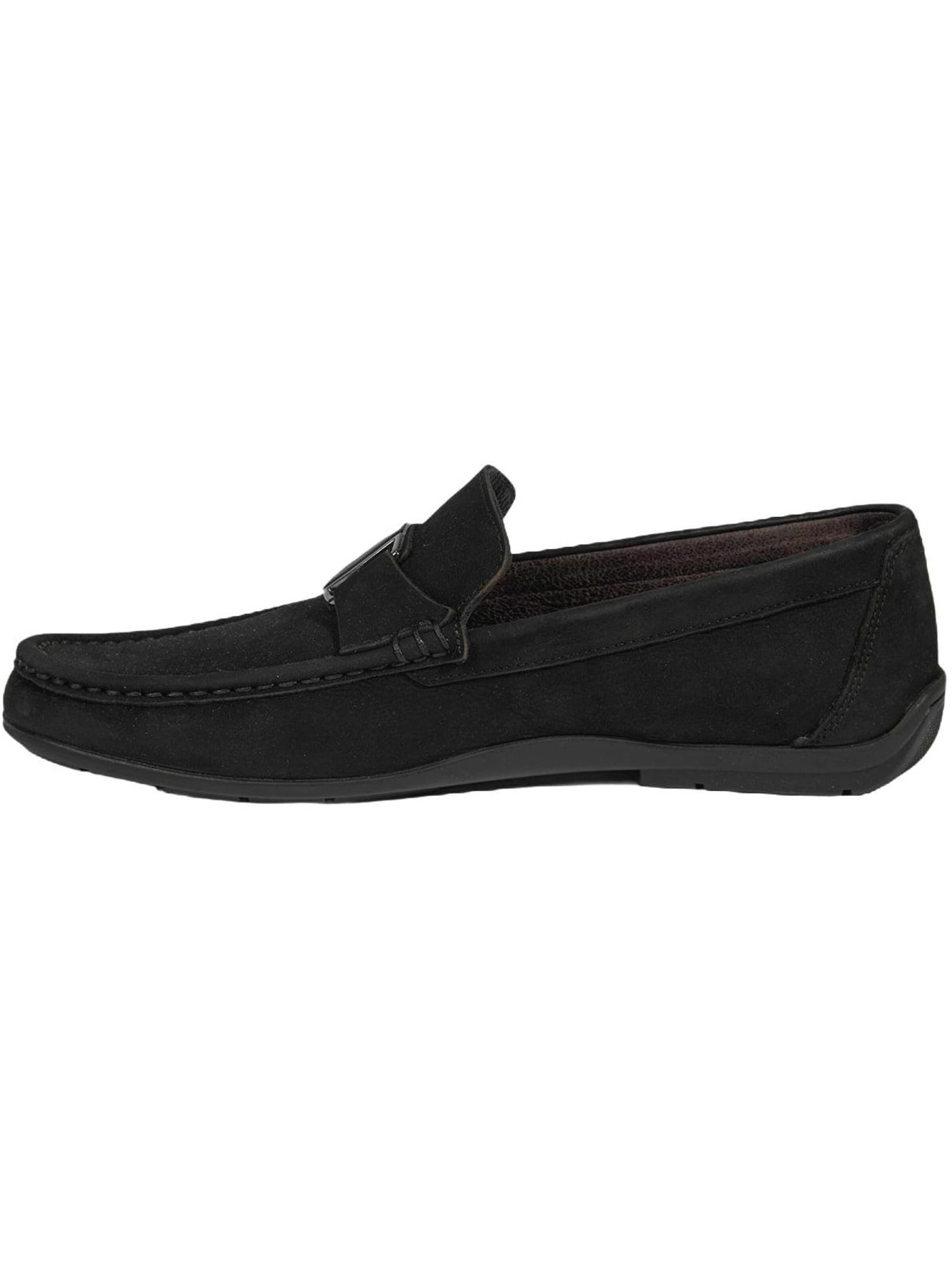 Desa Moccasins 'Slip-Ons' in Black: front