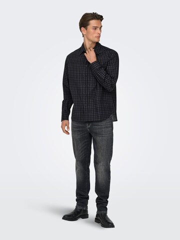 Regular fit Camicia business 'Bali' di Only & Sons in grigio