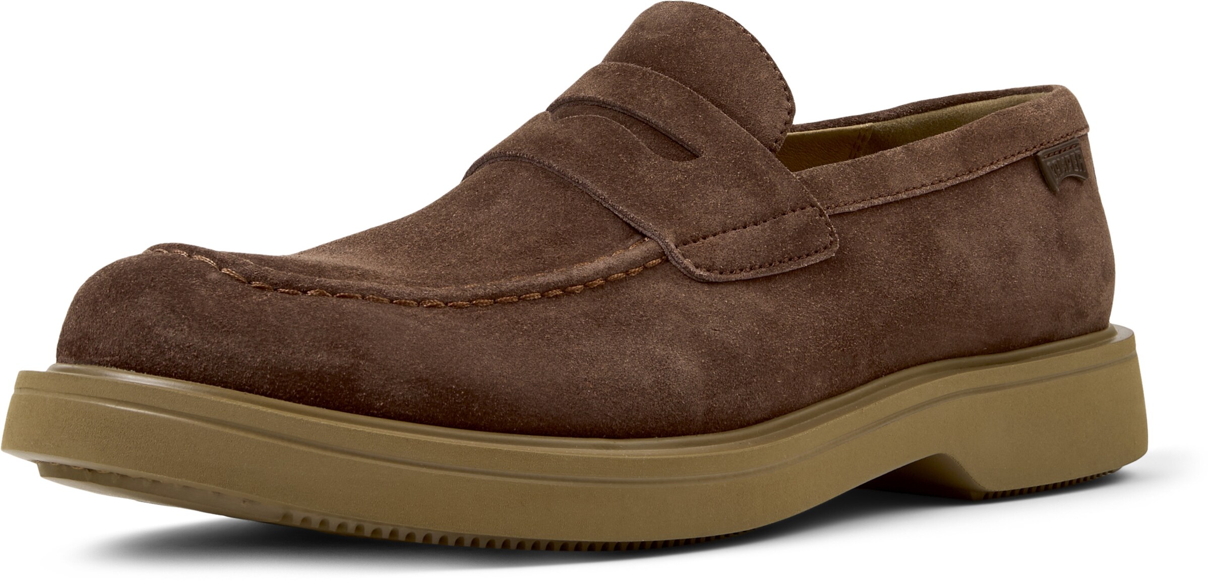 CAMPER - Mocassins 'Norman' em castanho: frente