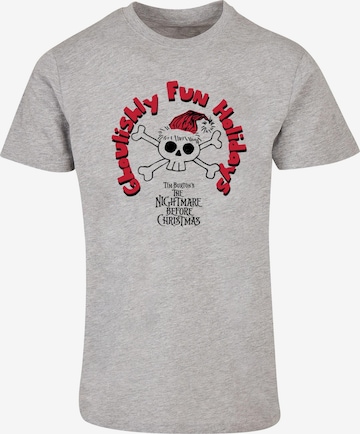 T-Shirt 'The Nightmare Before Christmas - Ghoulishly Fun Holidays' ABSOLUTE CULT en gris : devant