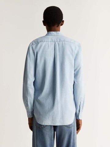 Scalpers Regular fit Button Up Shirt 'Alpha' in Blue