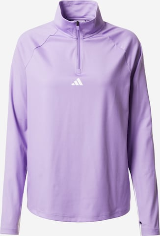 ADIDAS SPORTSWEAR - Camisa funcionais 'Hyperglam Cut 3-Stripes ' em roxo: frente