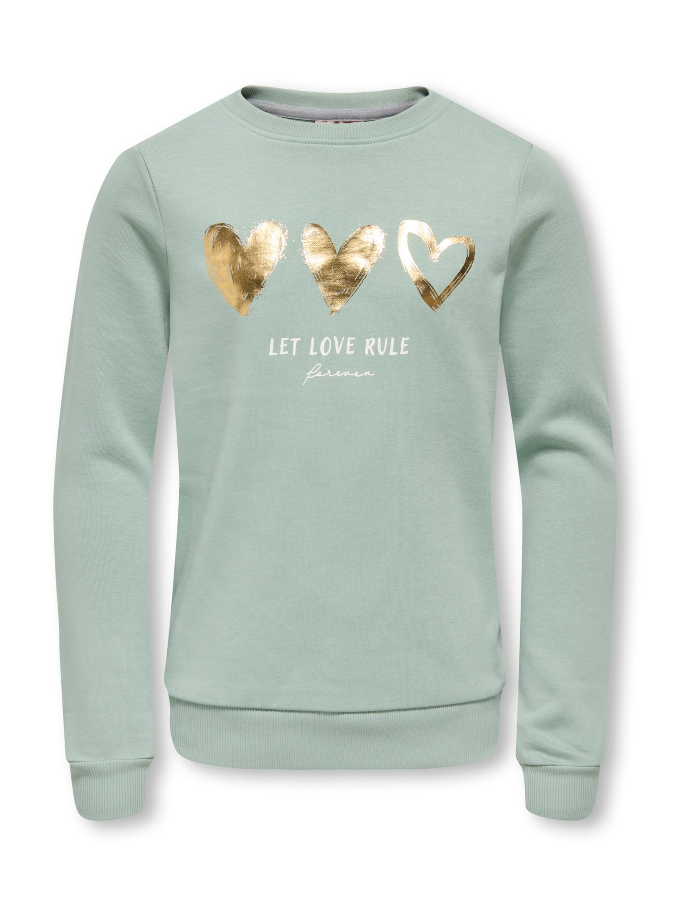 ONLY GIRLS Sweatshirt 'KOGMARY' in Green: front