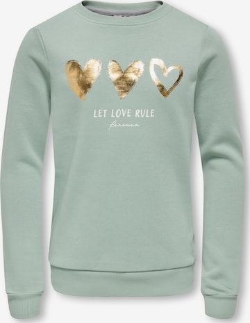 ONLY GIRLS Sweatshirt 'KOGMARY' i grøn: forside