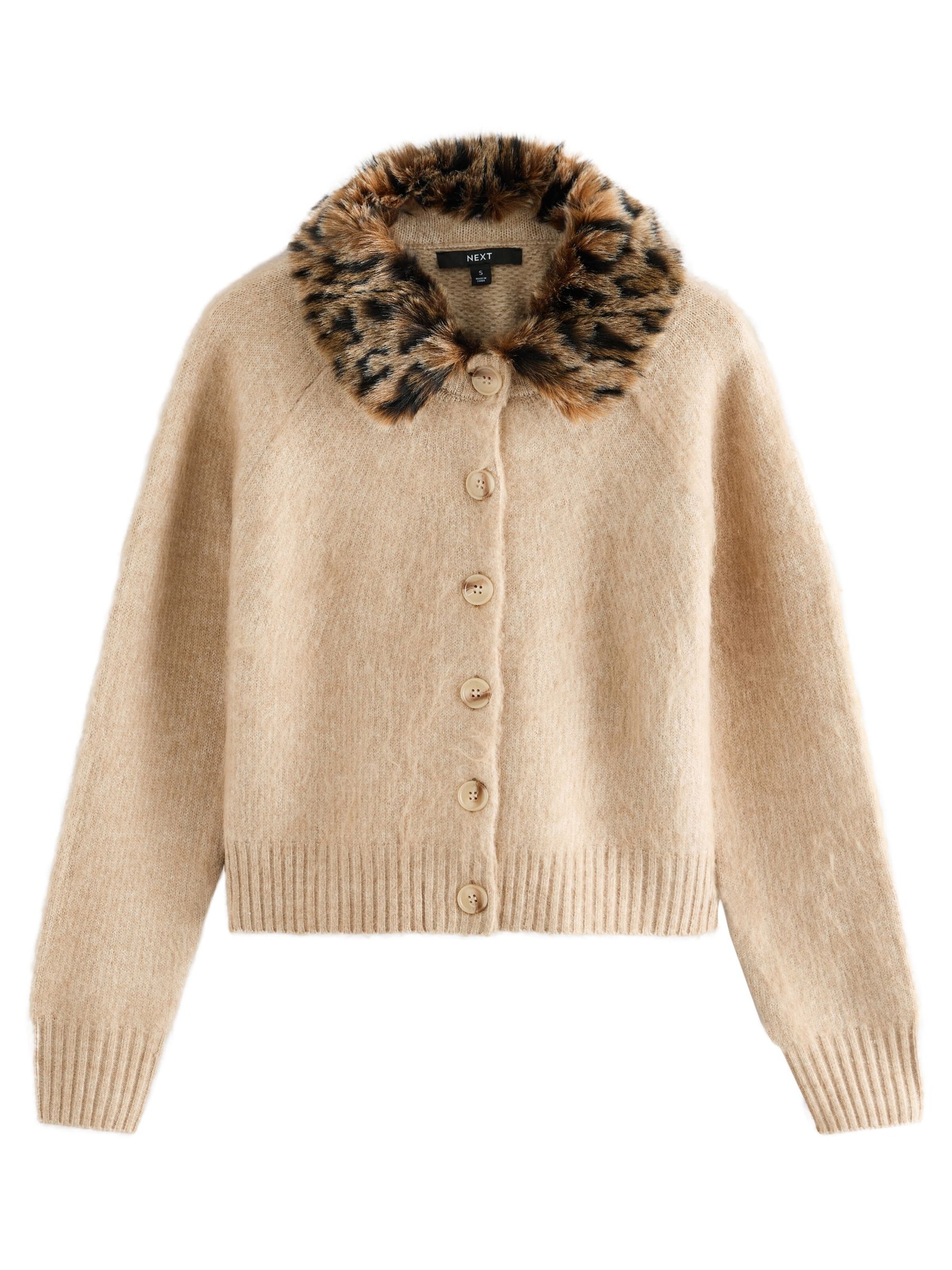 Next Strickjacke in Beige: Vorderseite