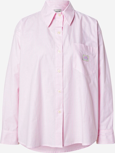 Kaotiko Chemisier 'DARK PEOPLE' en rose clair / blanc, Vue avec produit