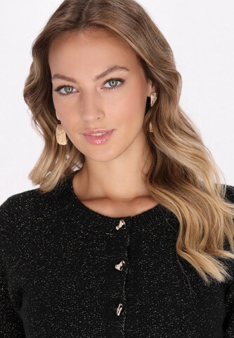 faina Gebreid vest in Zwart
