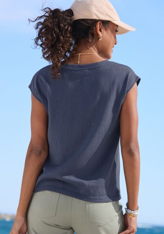 BEACH TIME Shirt in Blue