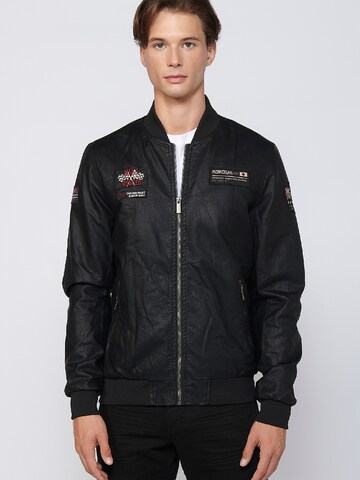 KOROSHI Between-season jacket in Black: front