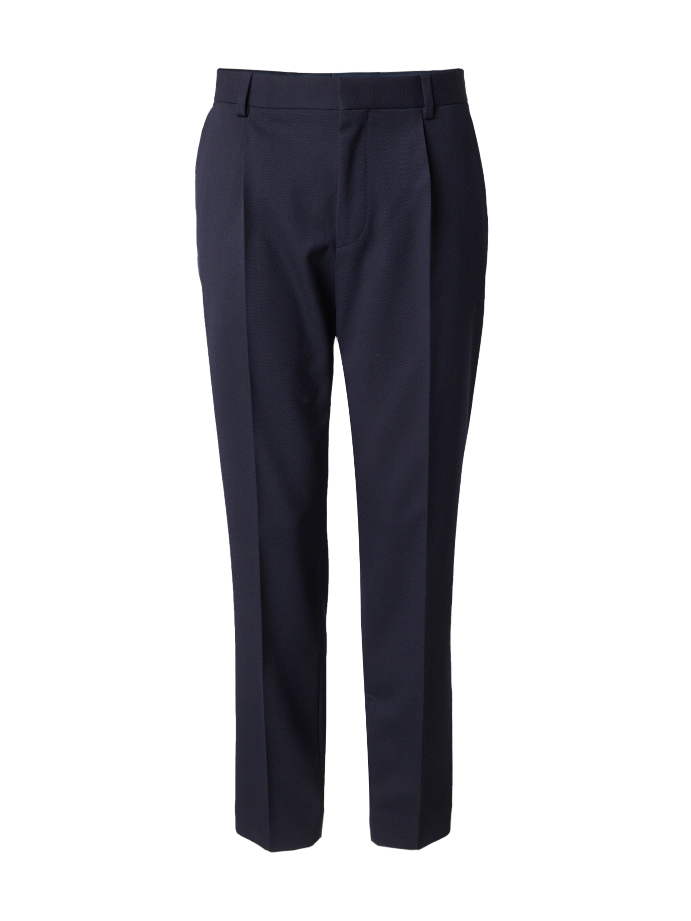 BOSS Regular Bandplooibroek in Blauw: voorkant