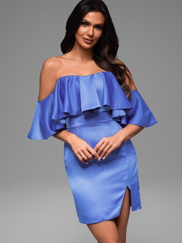 Ombre Abendkleid‌‌‌‌‌‌‌‌ in Blau: Vorderseite