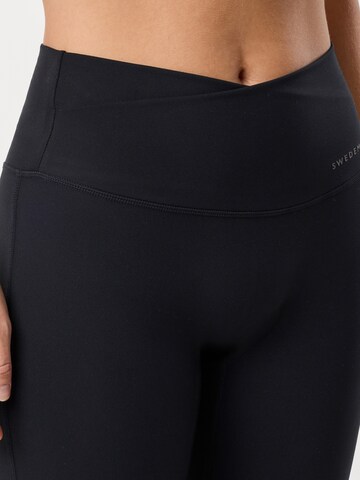 SWEDEMOUNT Boot cut Workout Pants 'Core' in Black