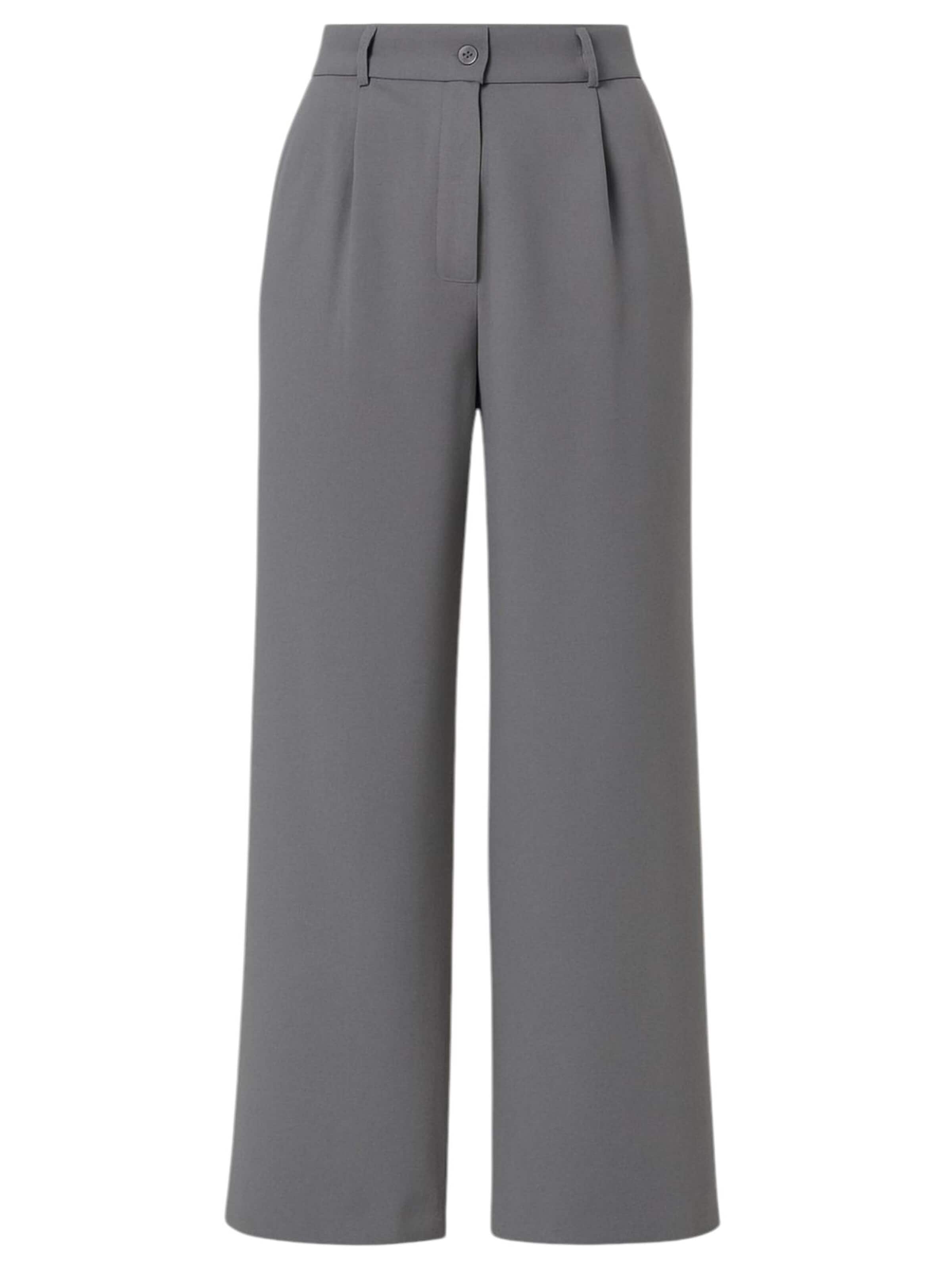 Pantaloni con pieghe 'Seyra' di fashionshowcase in grigio: frontale