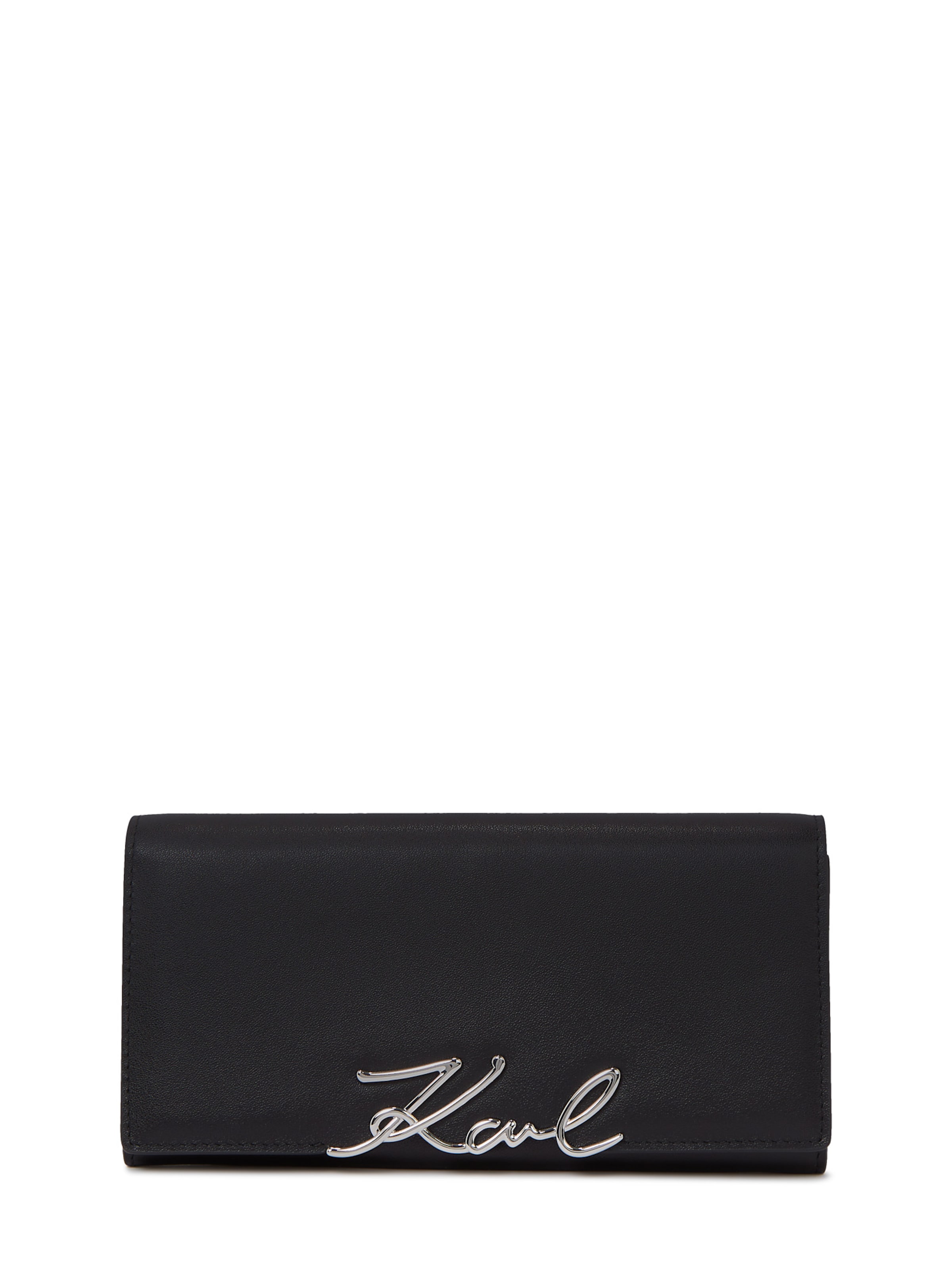 Karl Lagerfeld Портмоне ' SIGNATURE CONTINENTAL FLAP ' в Черный: спереди