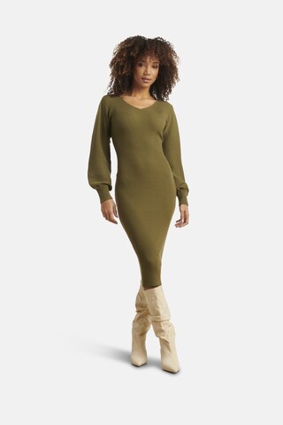 Smashed Lemon Knitted dress in Green