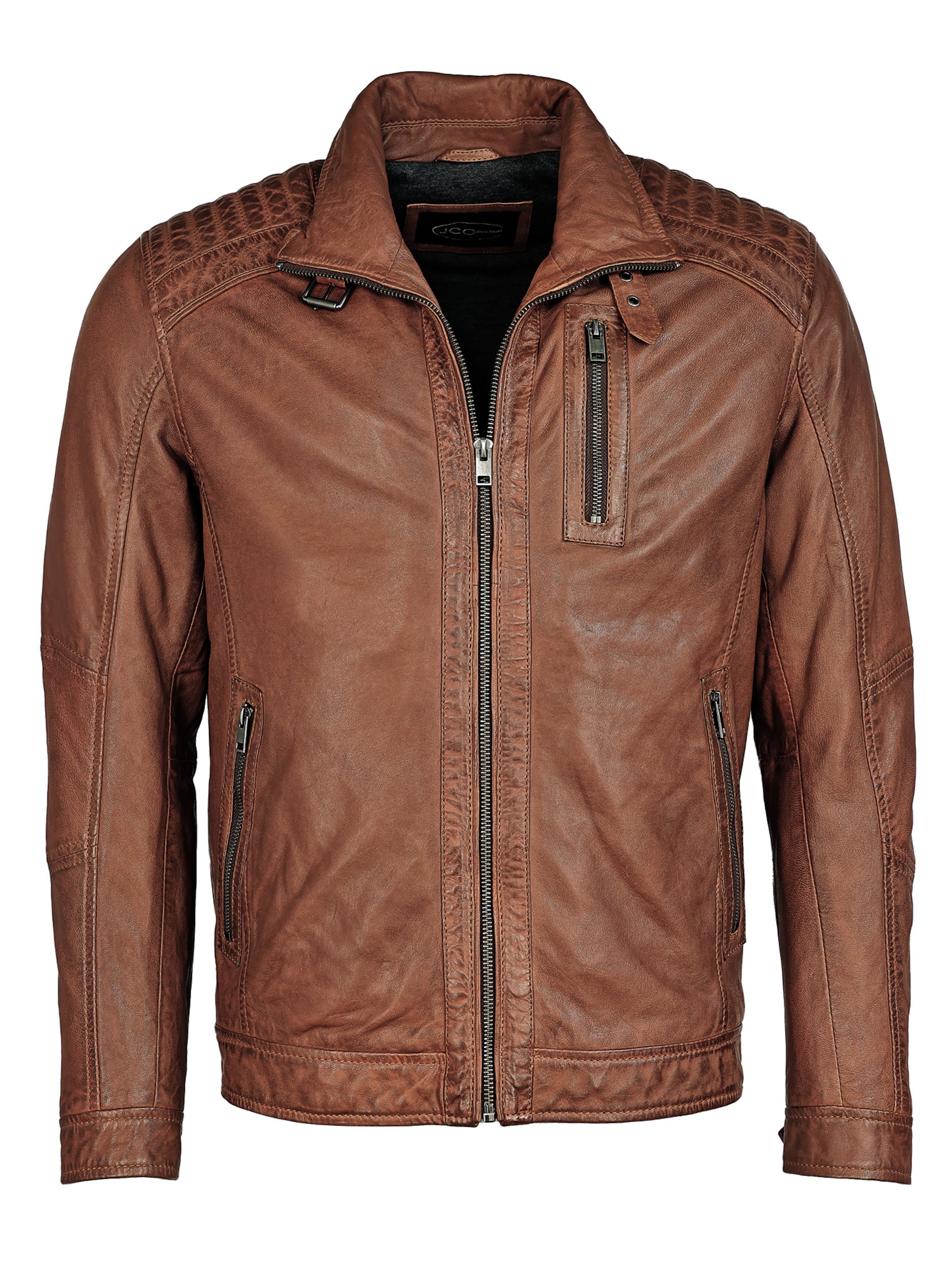 JCC Lederjacke in Braun: Vorderseite