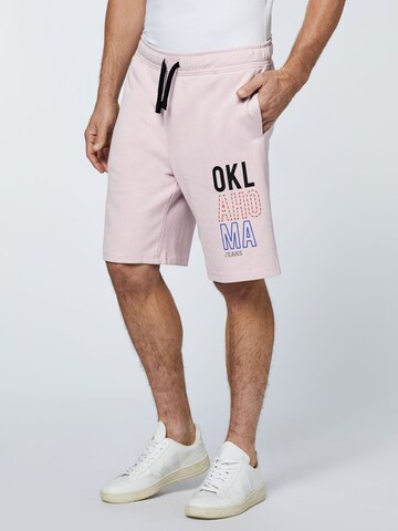 Oklahoma Jeans Regular Bermuda Shorts ' aus Baumwollmix ' in Pink: predná strana