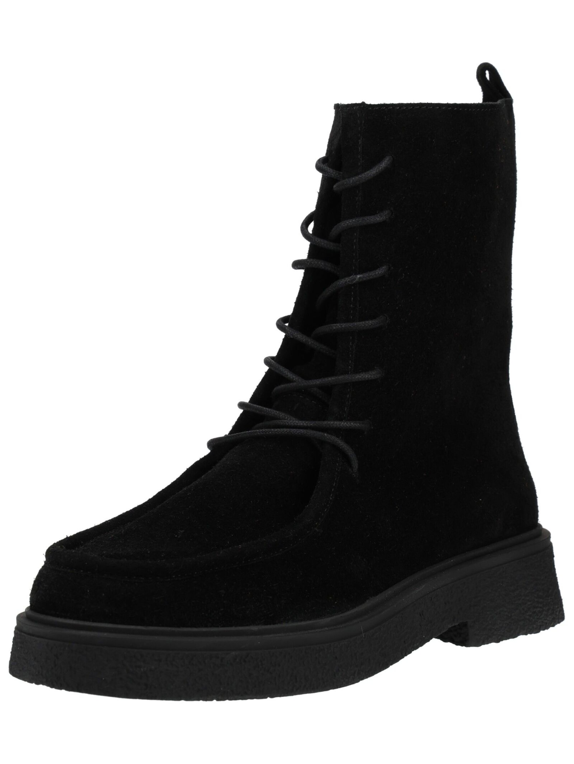 GIOSEPPO Lace-Up Ankle Boots in Black: front