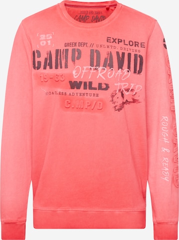 CAMP DAVID Sweatshirt in Pink: front