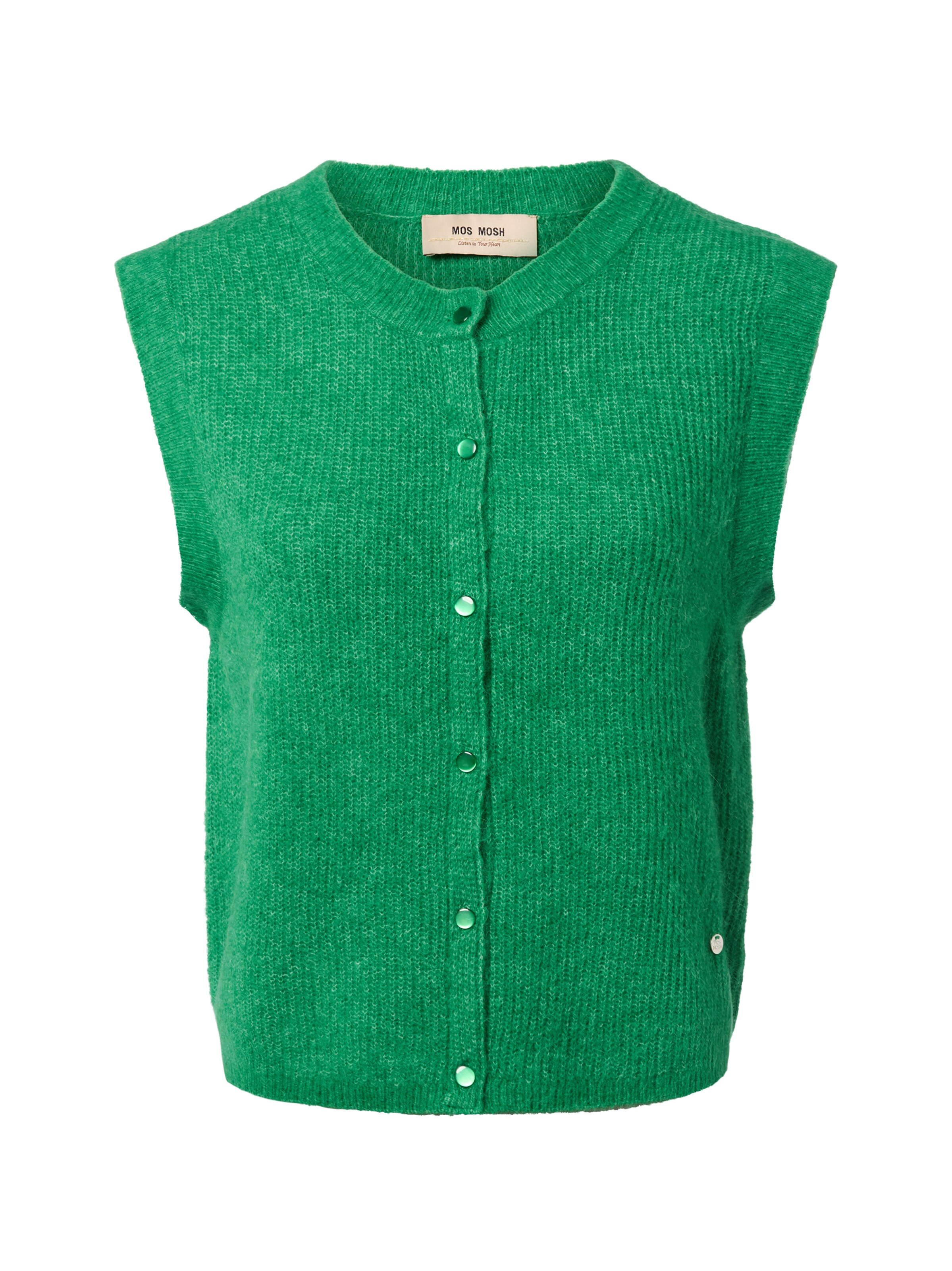 MOS MOSH Bodywarmer in Groen: voorkant