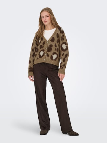 ONLY Gebreid vest 'Edelie' in Bruin