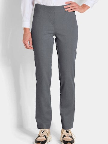 Coupe slim Jean à pince 'Louisa' Goldner en gris : devant