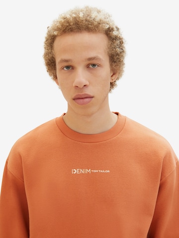 Sweat-shirt TOM TAILOR DENIM en orange
