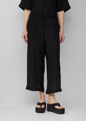 QS Wide Leg Hose in Schwarz: Vorderseite