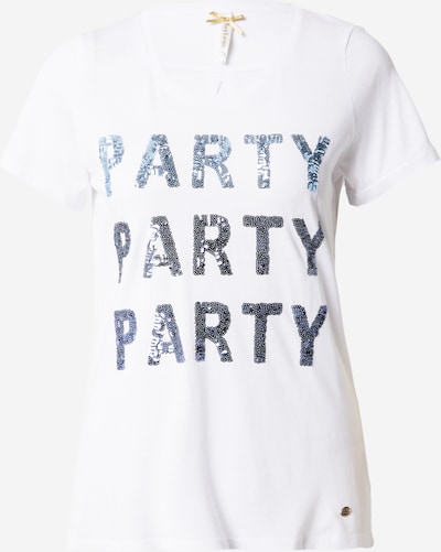 Key Largo Majica 'PARTY' u plava melange / bijela, Pregled proizvoda