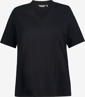 T-shirt Ulla Popken en noir : devant