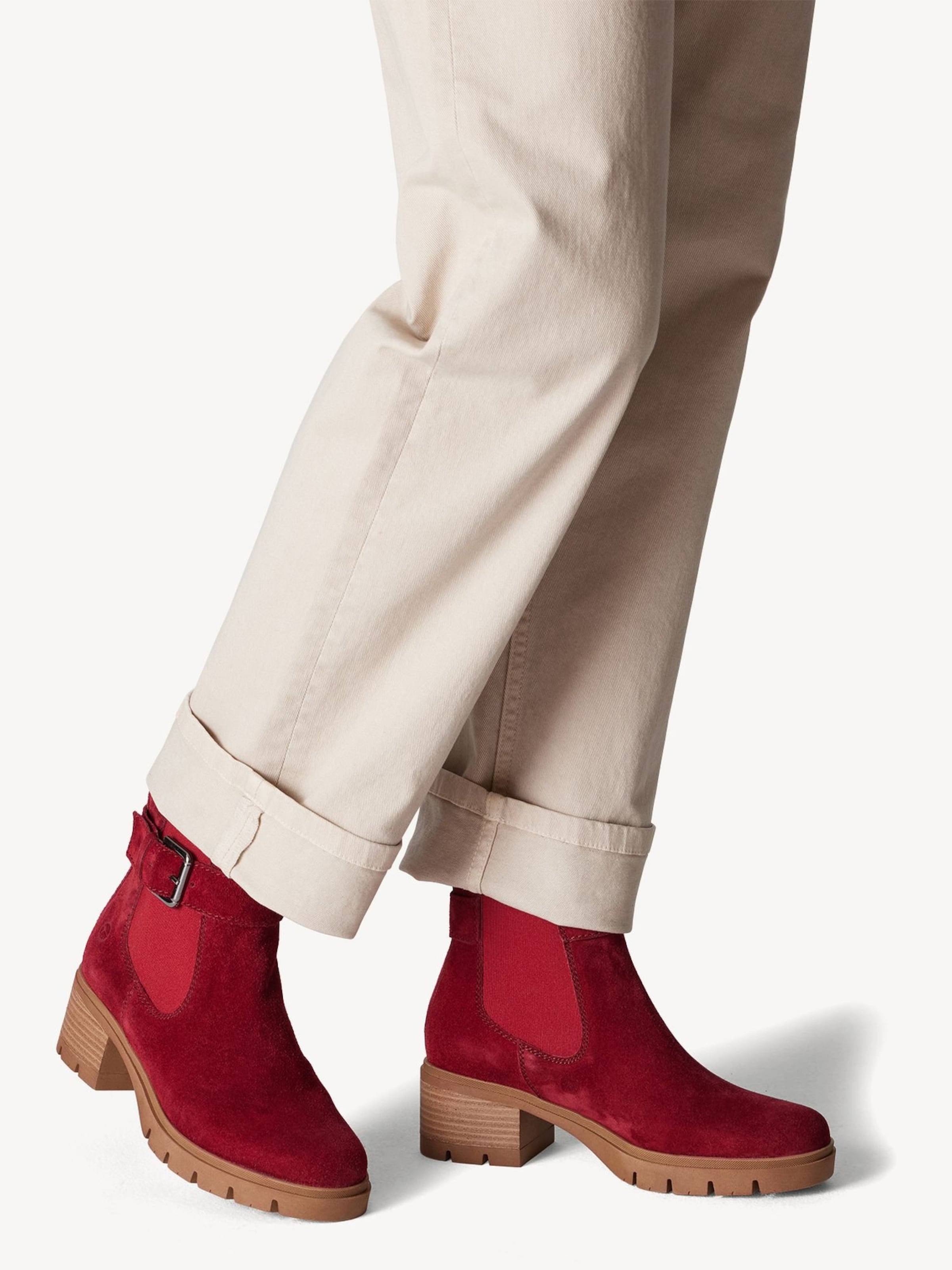 Boots tamaris rouge clearance