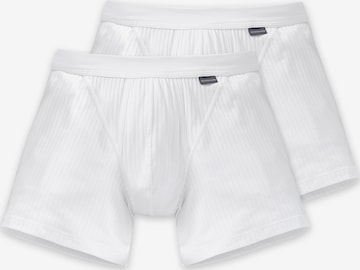 SCHIESSER Boxer shorts 'Authentic' in White: front