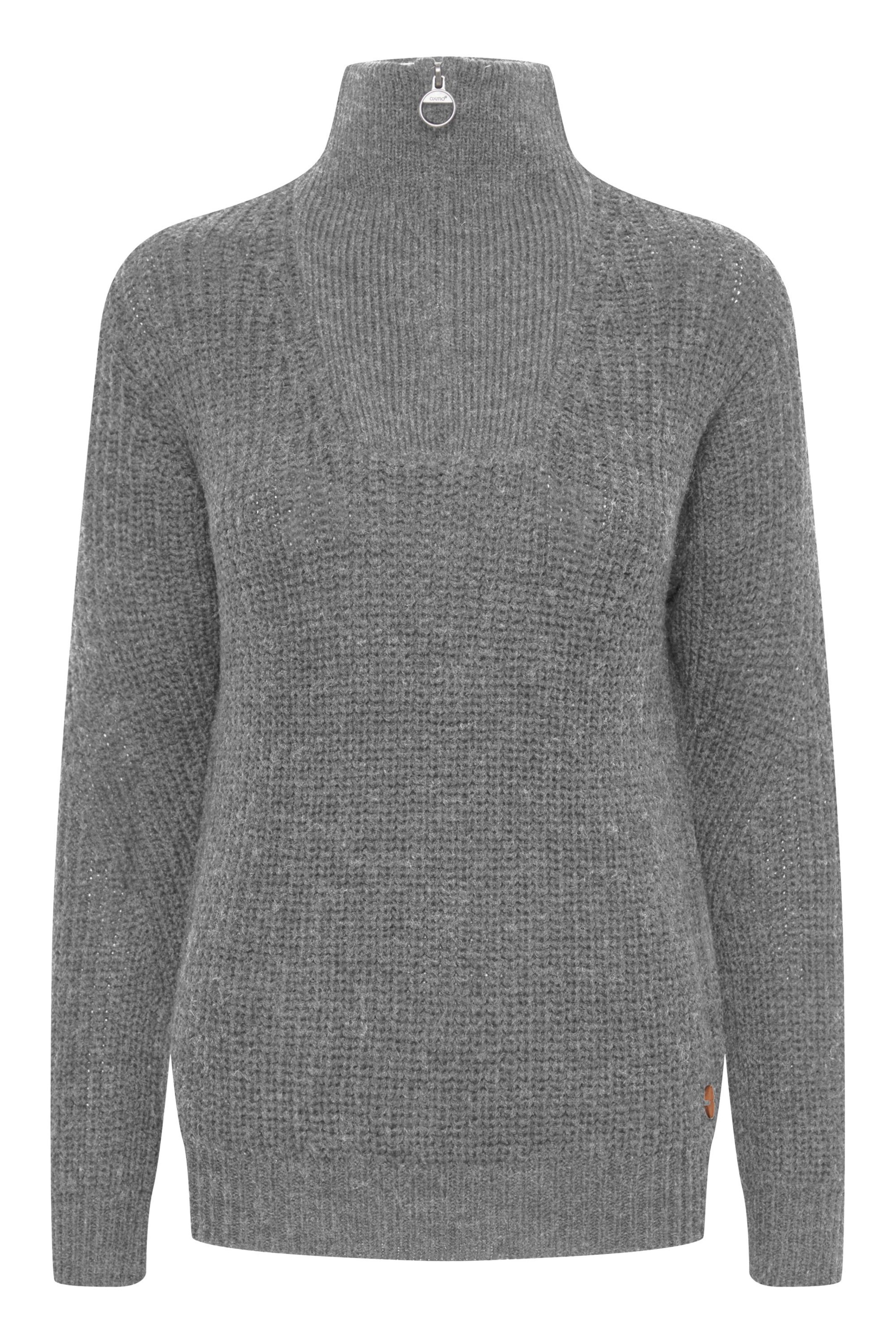 Oxmo Pullover 'Nancy' in Grau: Vorderseite
