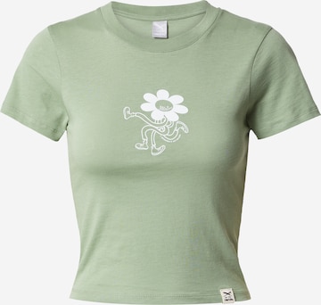 T-shirt Iriedaily en vert : devant