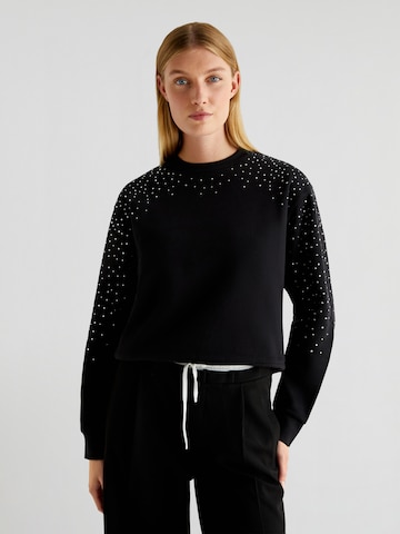 Scalpers Sweatshirt ' Mirror ' in Black: front