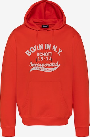 Schott NYC Sweatshirt in Orange: Vorderseite