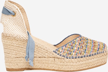 Sandalo 'Alpargata Cuña 8 cm' di Alhamas in blu: frontale