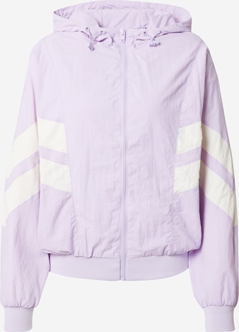 Urban Classics Between-Season Jacket 'Crinkle Batwing' in Purple: front