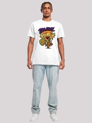 F4NT4STIC Shirt 'Pizza Ghost' in White