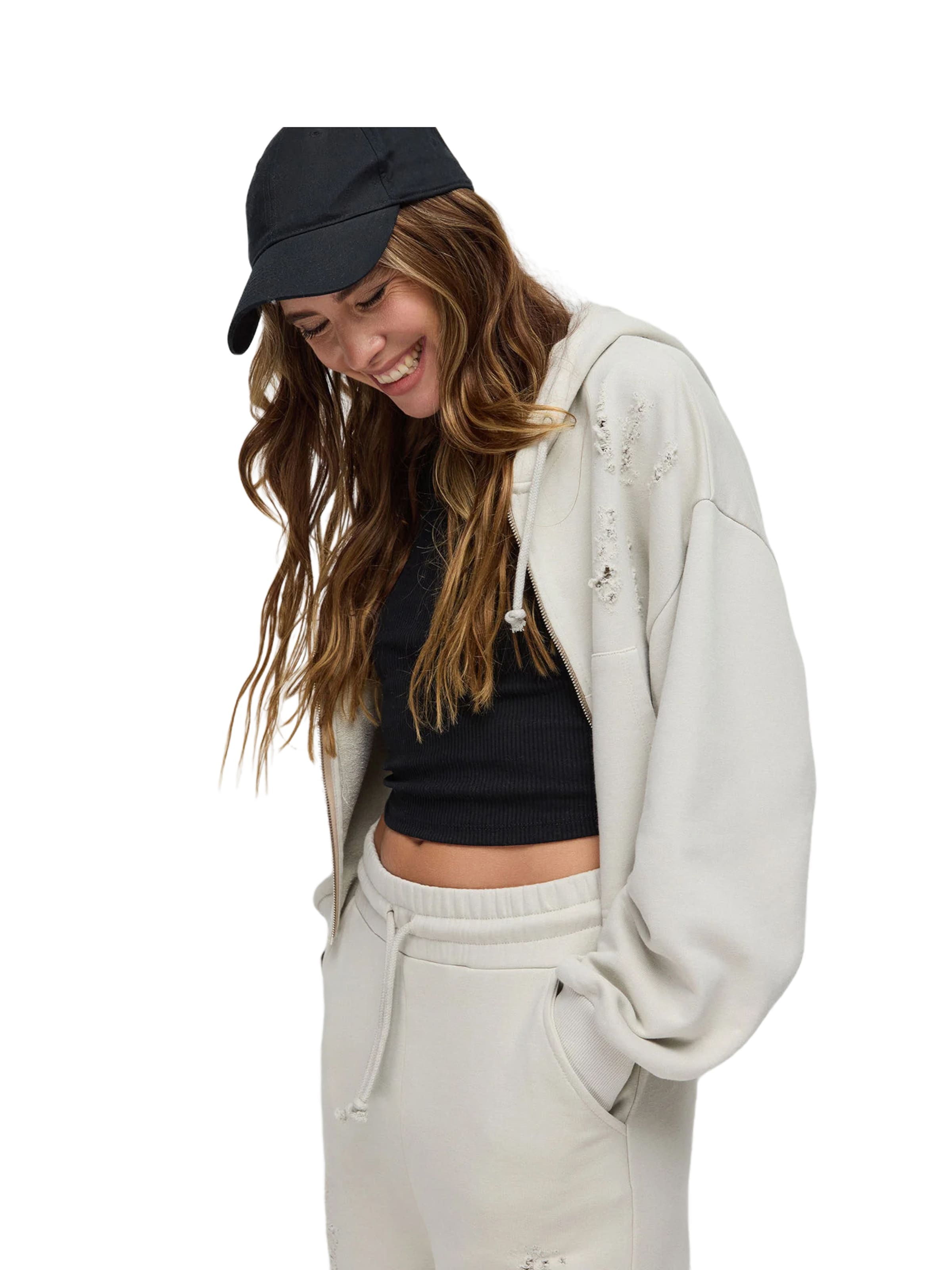 No Matter What Sweatjacke in Beige