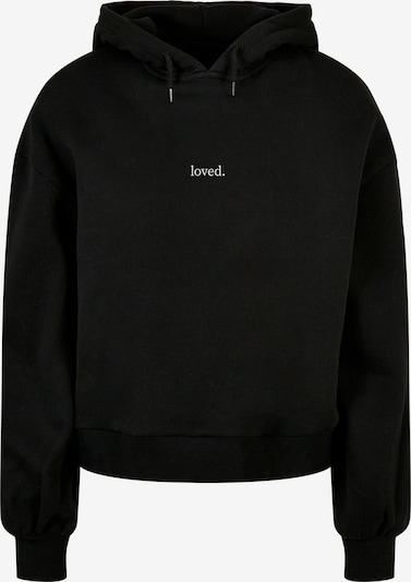 Merchcode Sweatshirt 'Love' in schwarz / weiß, Produktansicht
