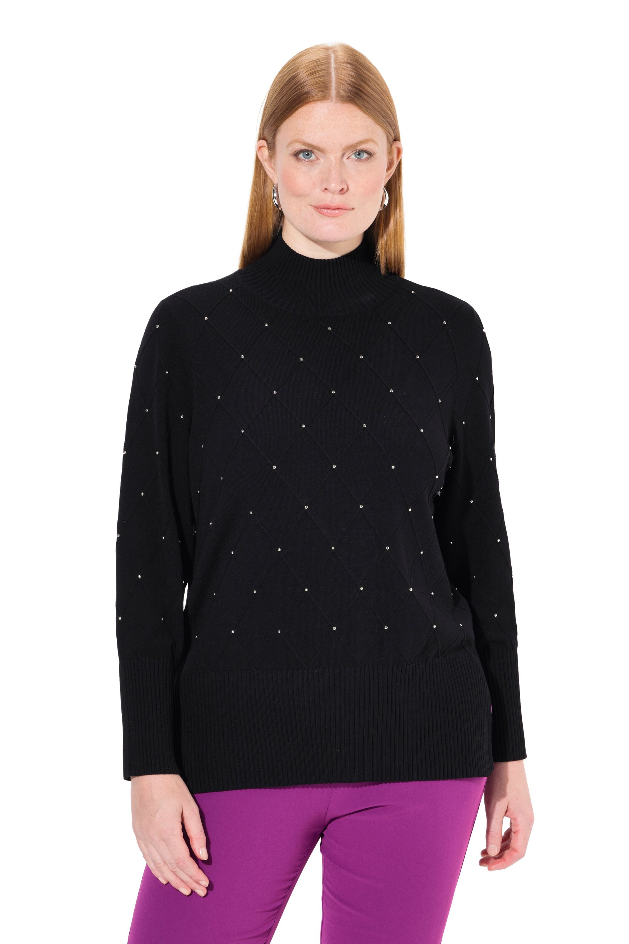 Ulla Popken Pullover in Schwarz: Vorderseite